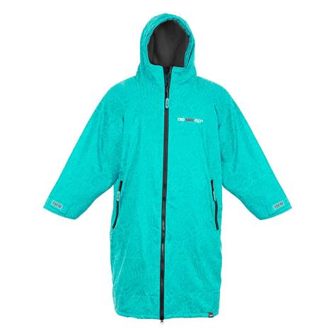 Two Bare Feet Weatherproof Classic Print Changing Robe - Teal / Charcoal £79.99